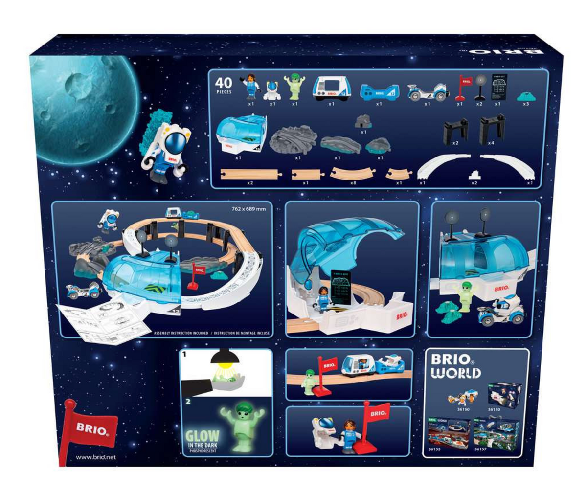 BRIO World - Großes Weltraumstations-Set - großes Holzeisenbahnset