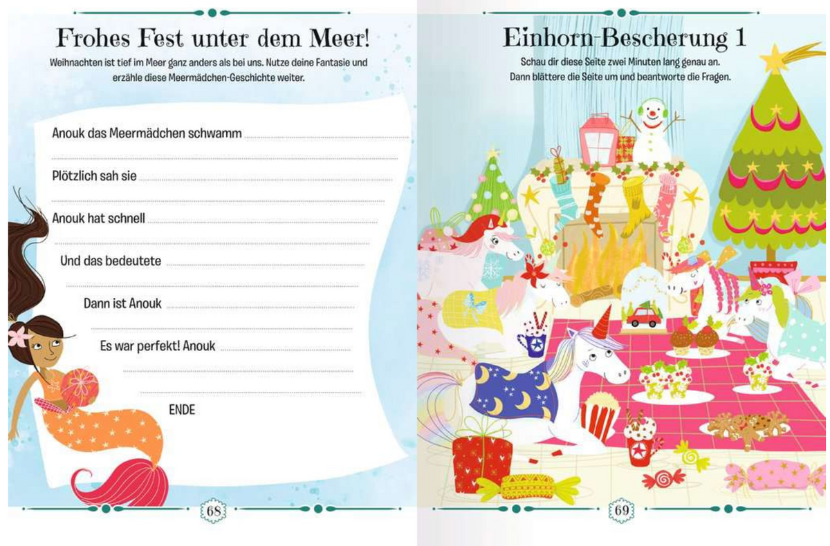 Kreative Weihnachten! Malen und Rätseln