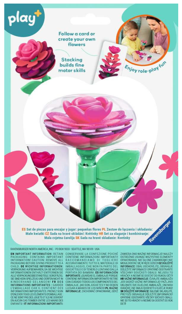 play+ ⎮ Blumen Steck- und Spiel-Set: Kleiner Blütenzauber pink