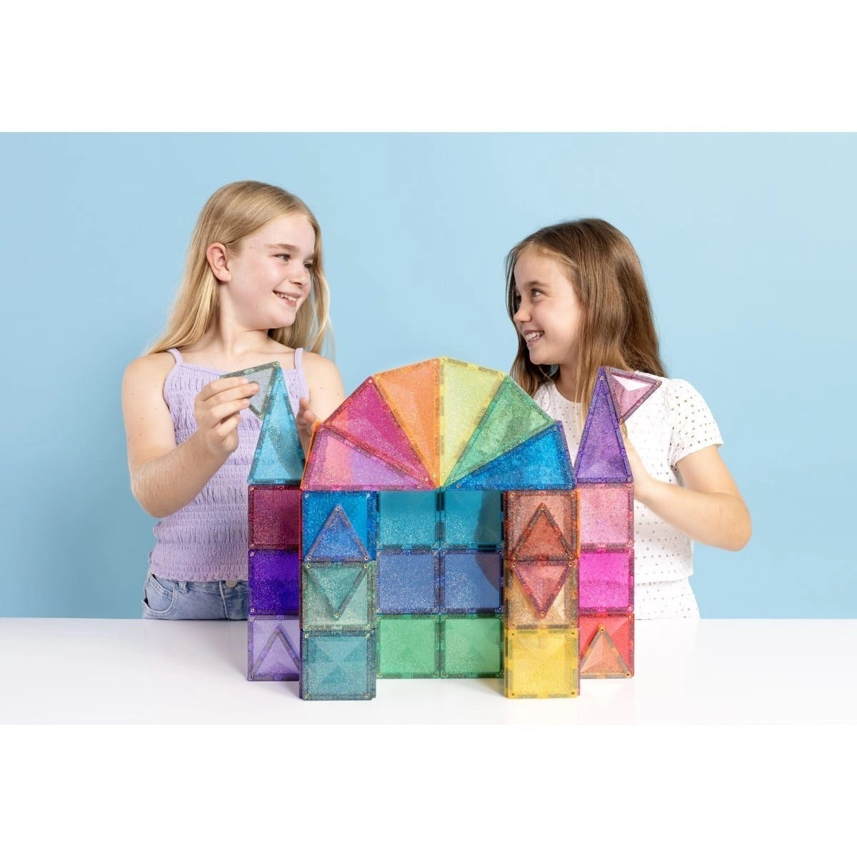 Bausteine CONNETIX Connetix Magnetbausteine Glitter Castle Pack 48 Teile