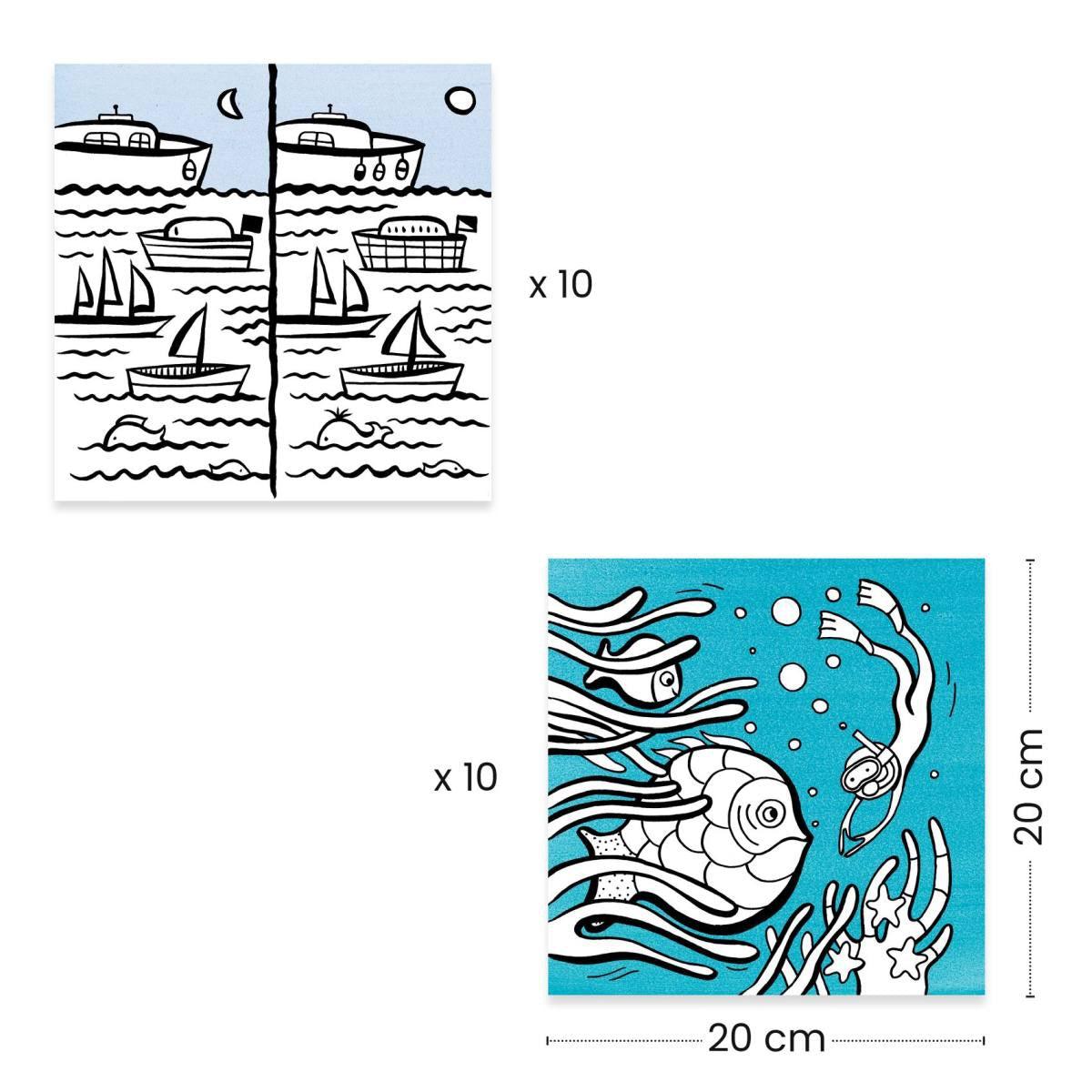 Ausmalbilder 3-6: Ozean - WELTENTDECKER