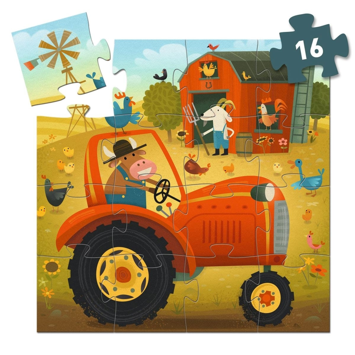 Formen Puzzle: Traktor - 16Stk