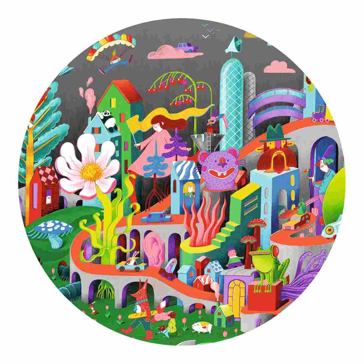 Wimmelpuzzle: Crazy Town - 200 Teile