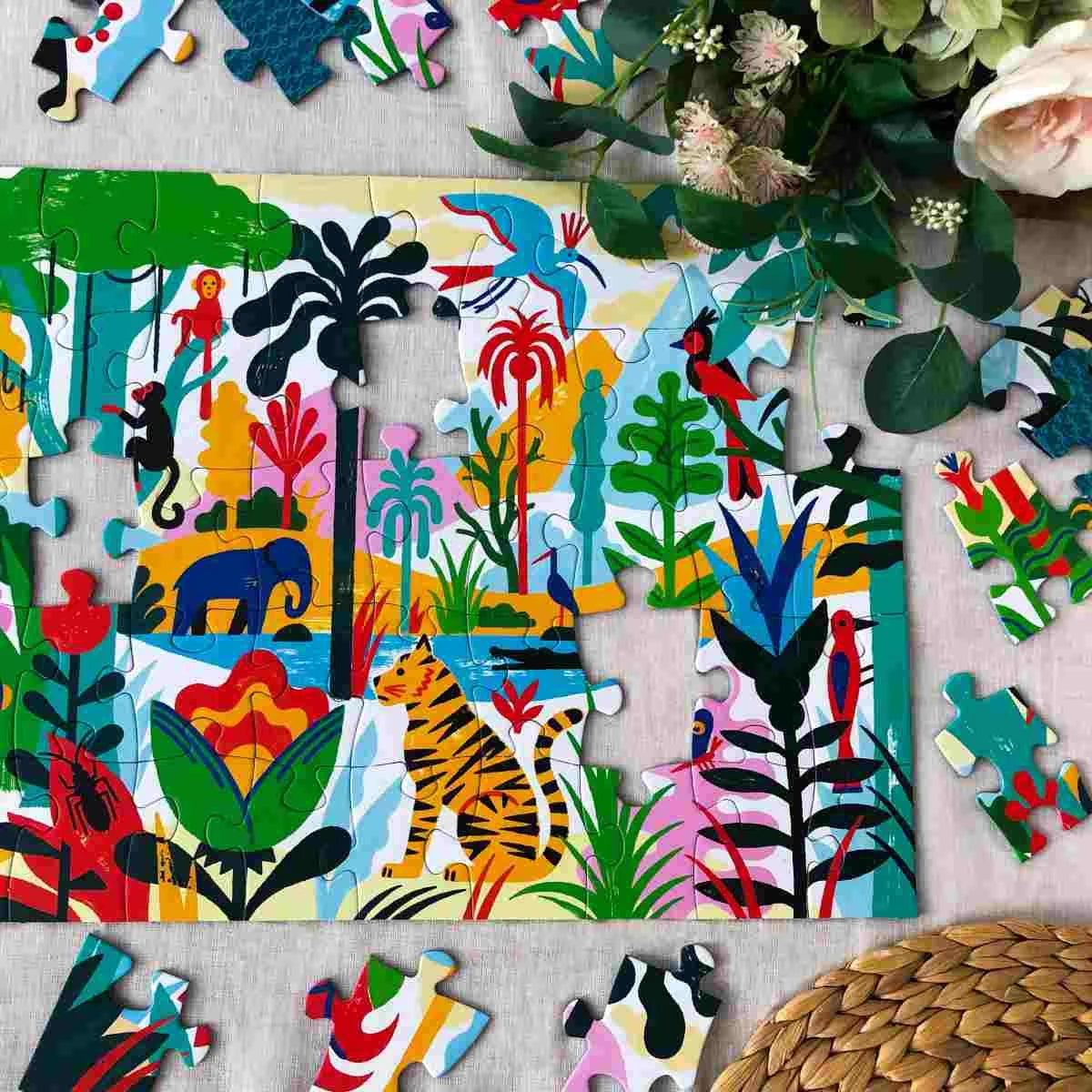 Puzzle DJECO Puzzle Gallery: Dschungel - 100 Teile