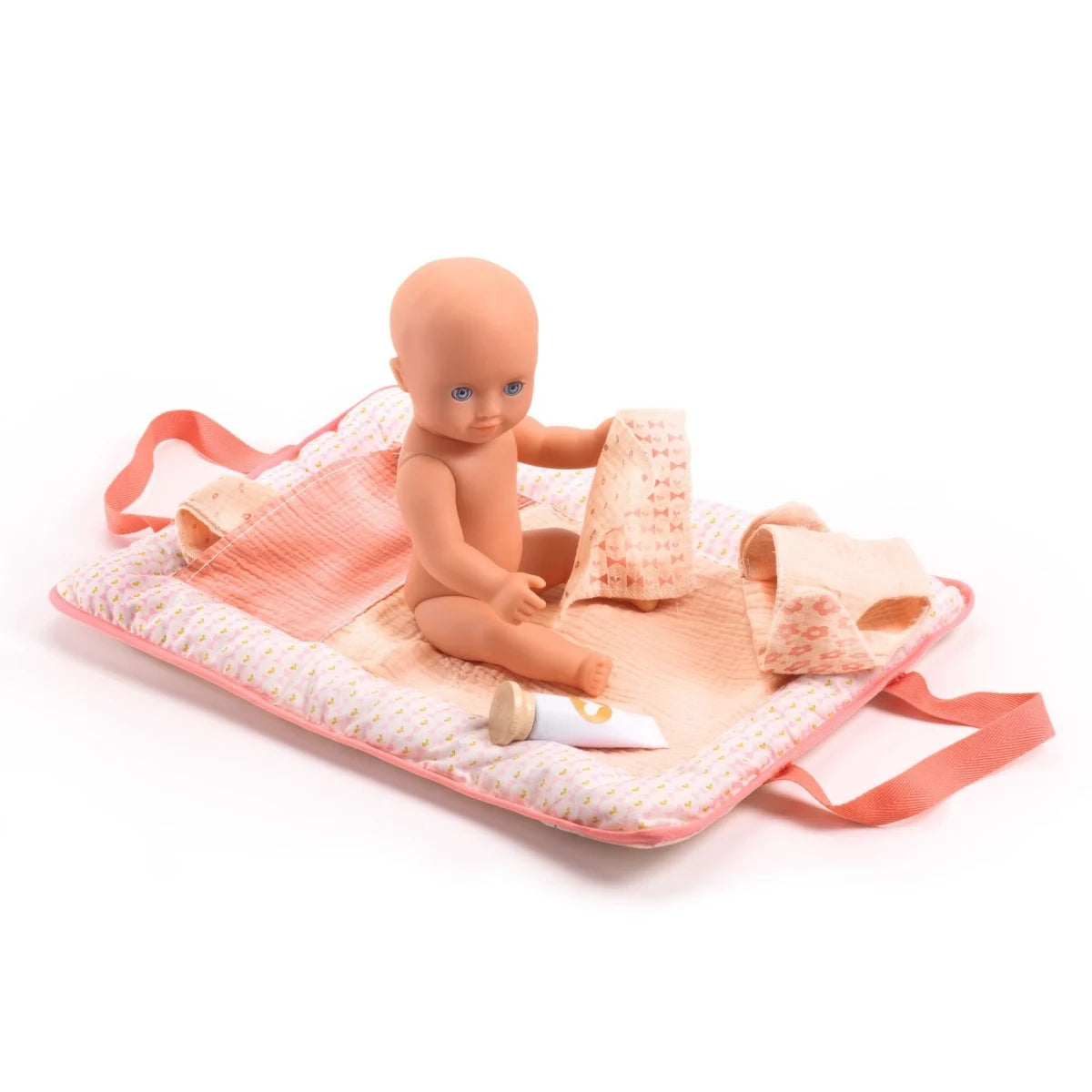 Puppen Djeco POMEA Puppen Wickeltasche Pink Peak