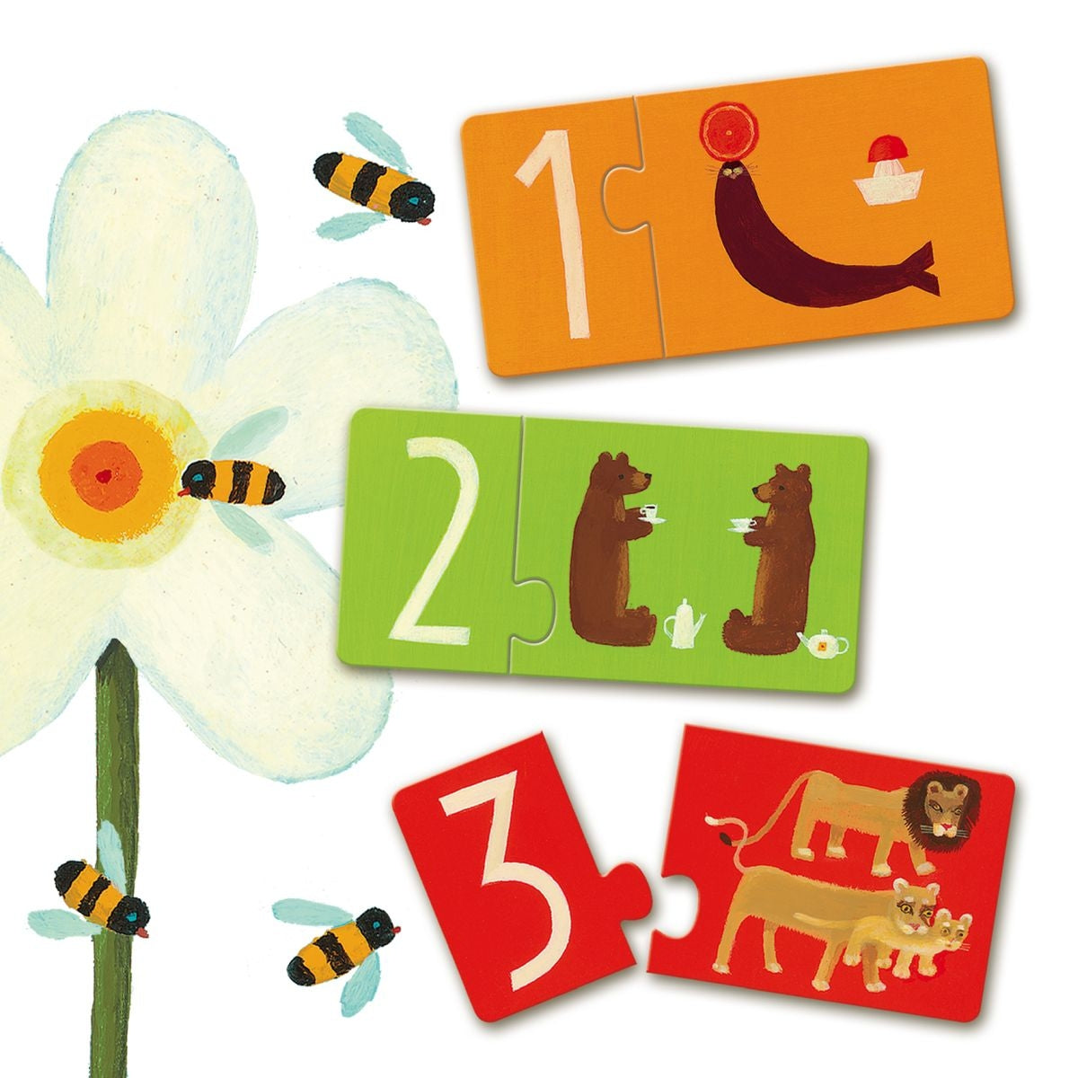 Puzzle duo: Zahlen 2+