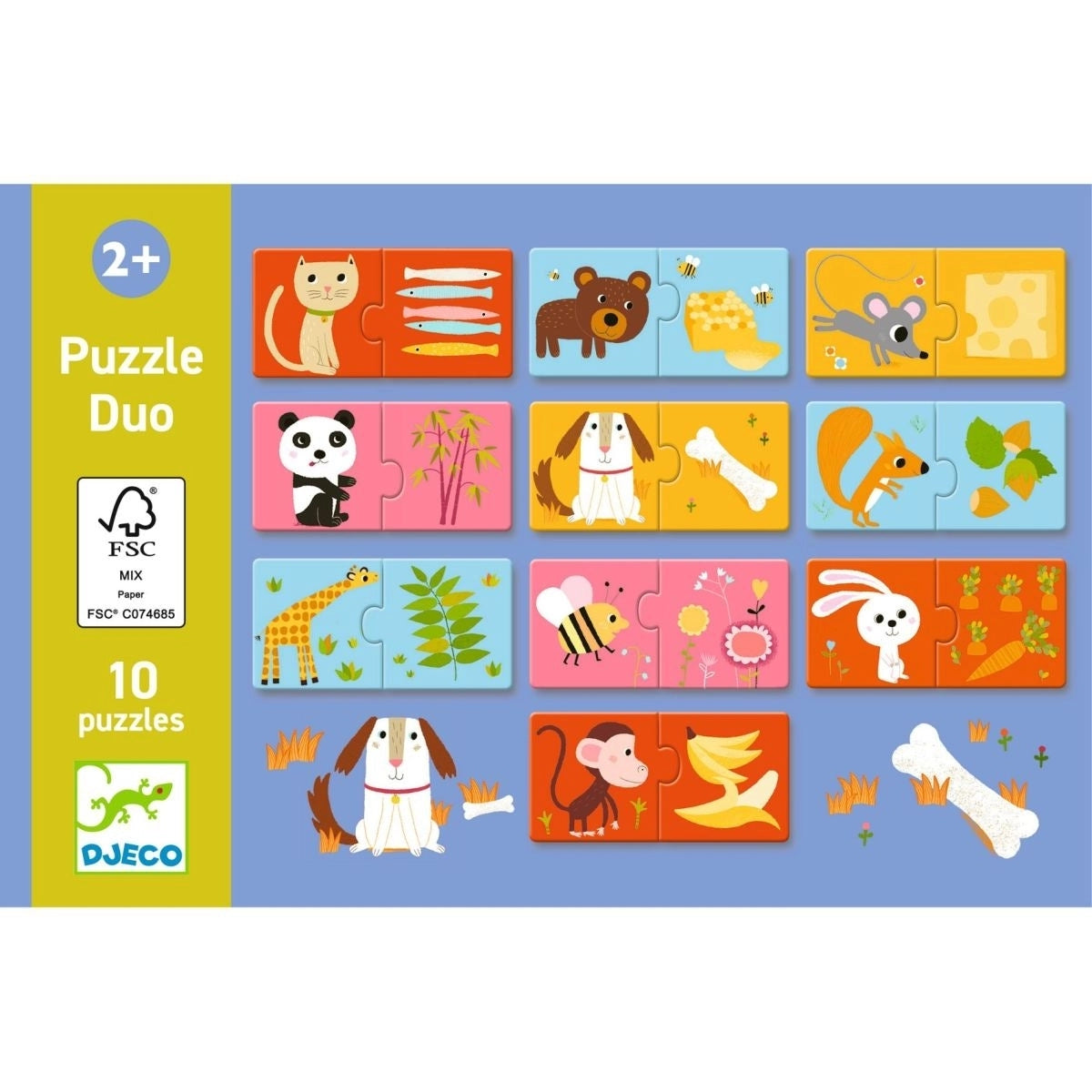 Lernspiel: Puzzle duo: Was esse ich ?