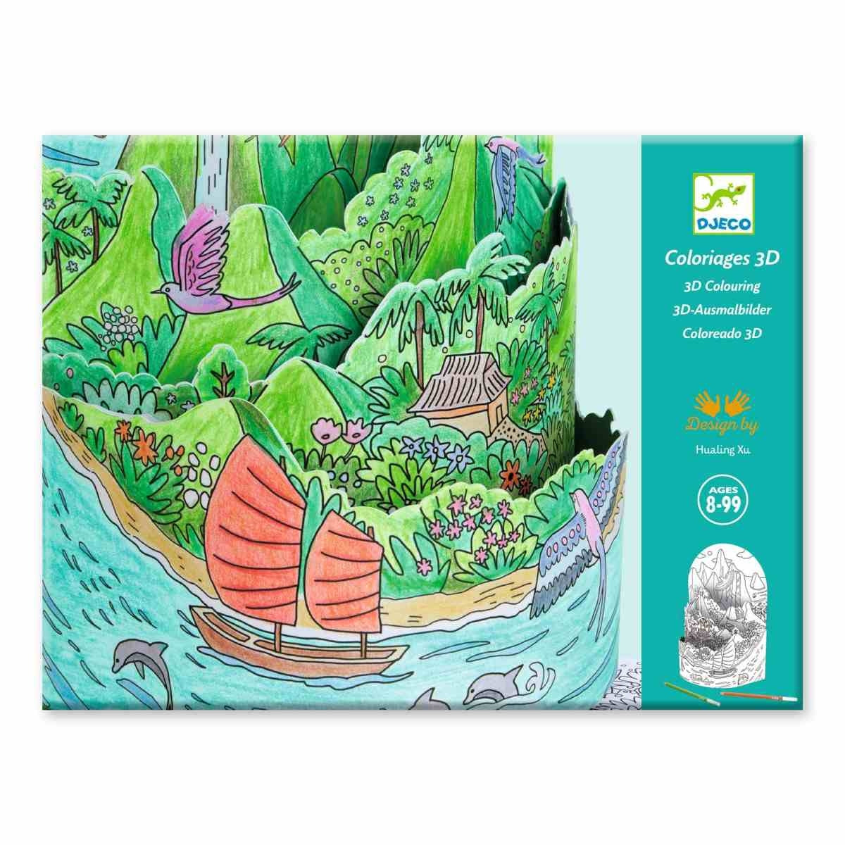 Ausmalbilder Diorama: Insel