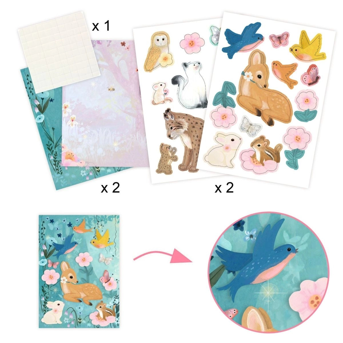 Basteln DJECO Multi-Activity Kit: Waldtiere