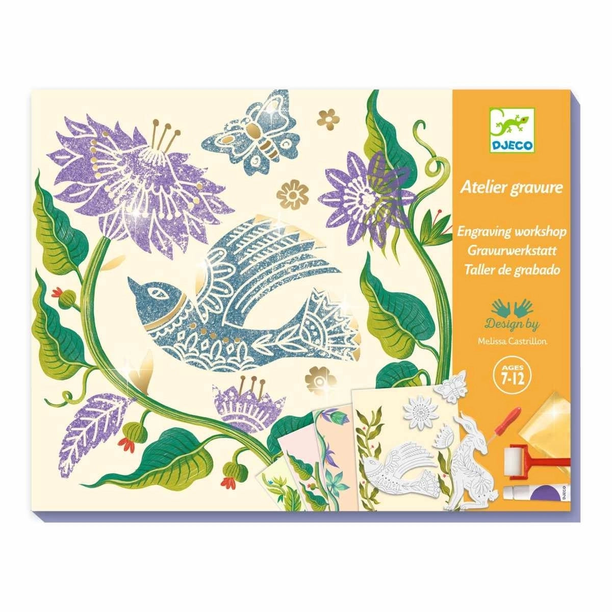 Malen DJECO Workshop Gravur: Passionsblume