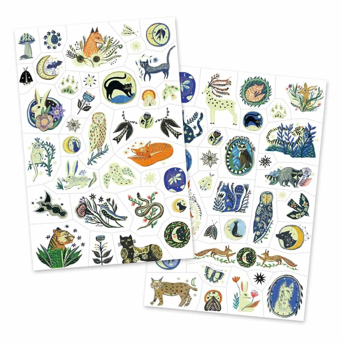 Basteln DJECO Tattoos: Nachtschimmer