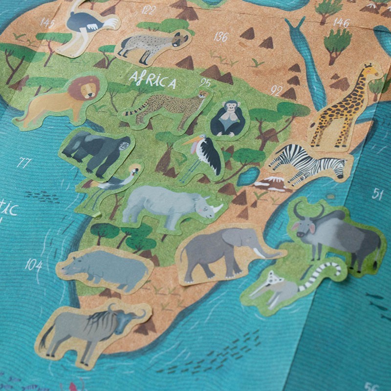 Puzzle Londji Activity - Animal World - Poster & Sticker