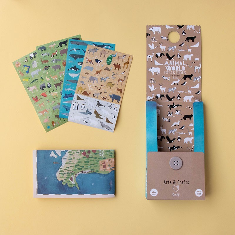 Puzzle Londji Activity - Animal World - Poster & Sticker