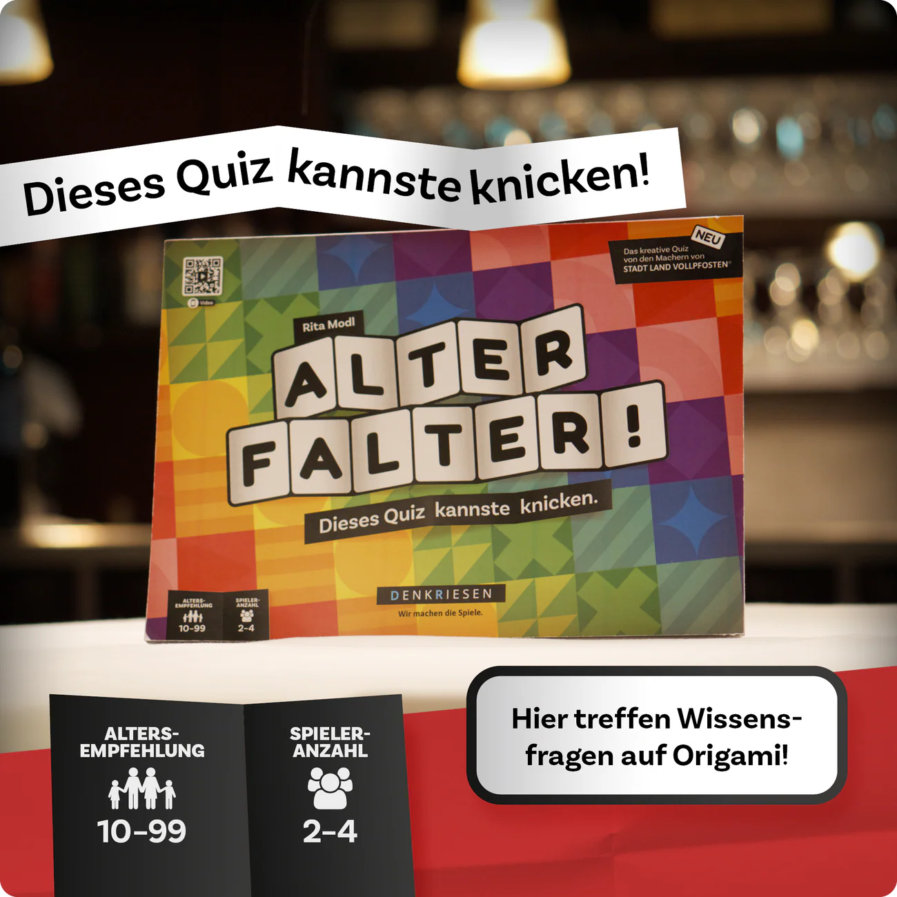 Wissensspiel Denkriesen Alter Falter! | "Dieses Quiz kannste knicken."