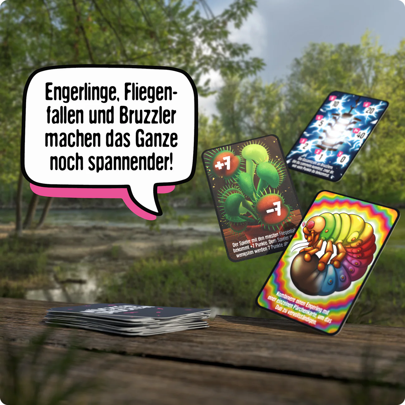 Wissensspiel Denkriesen Mücken Drücken "Ein Hauen und Stechen."