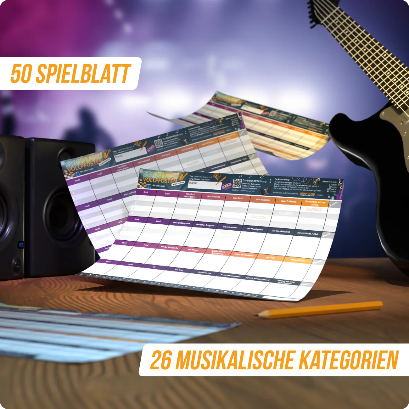 Wissensspiel Denkriesen STADT LAND VOLLPFOSTEN® - Music Edition