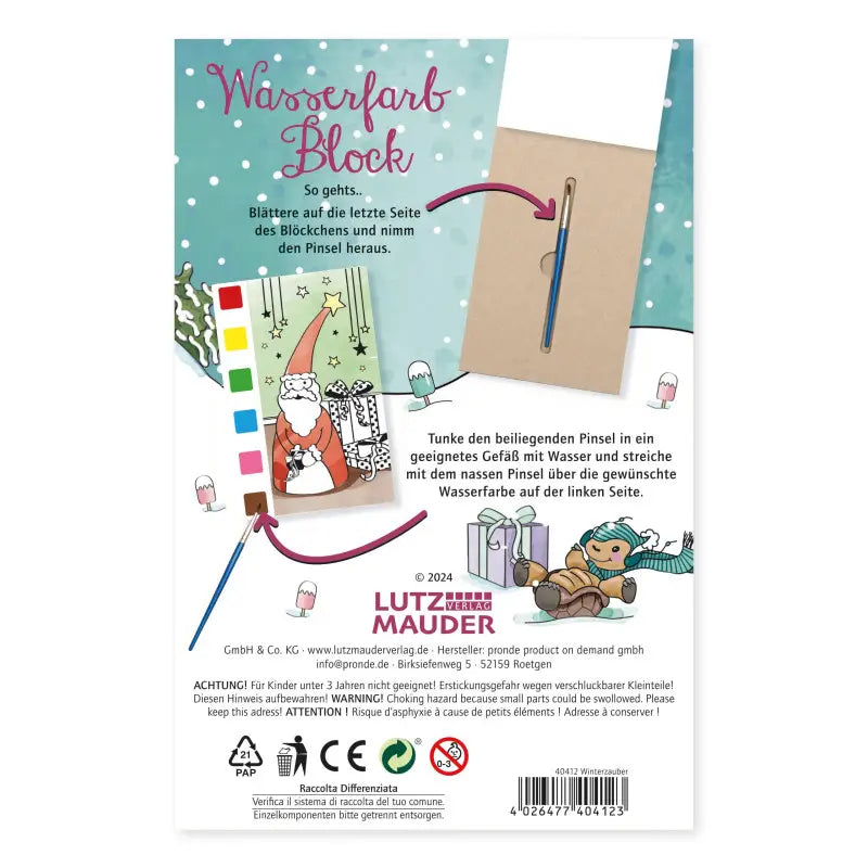 Krimskrams Lutz Mauder Verlag TapirElla Magischer Malblock, Winterzauber