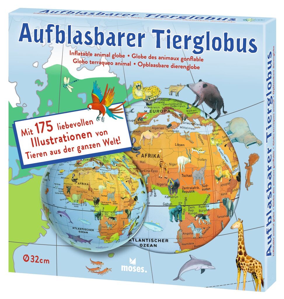 Aufblasbarer Tierglobus