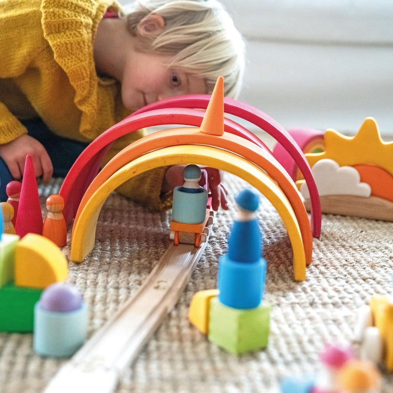 Bauspiel Holzzug - WELTENTDECKER