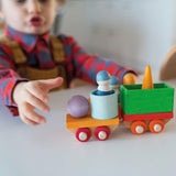 Bauspiel Holzzug - WELTENTDECKER