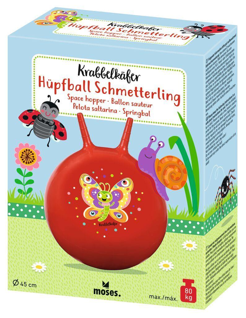 Krabbelkäfer Hüpfball rot Schmetterling - WELTENTDECKER