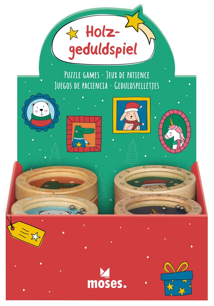 Holz-Geduldspiel Weihnachtsfreunde