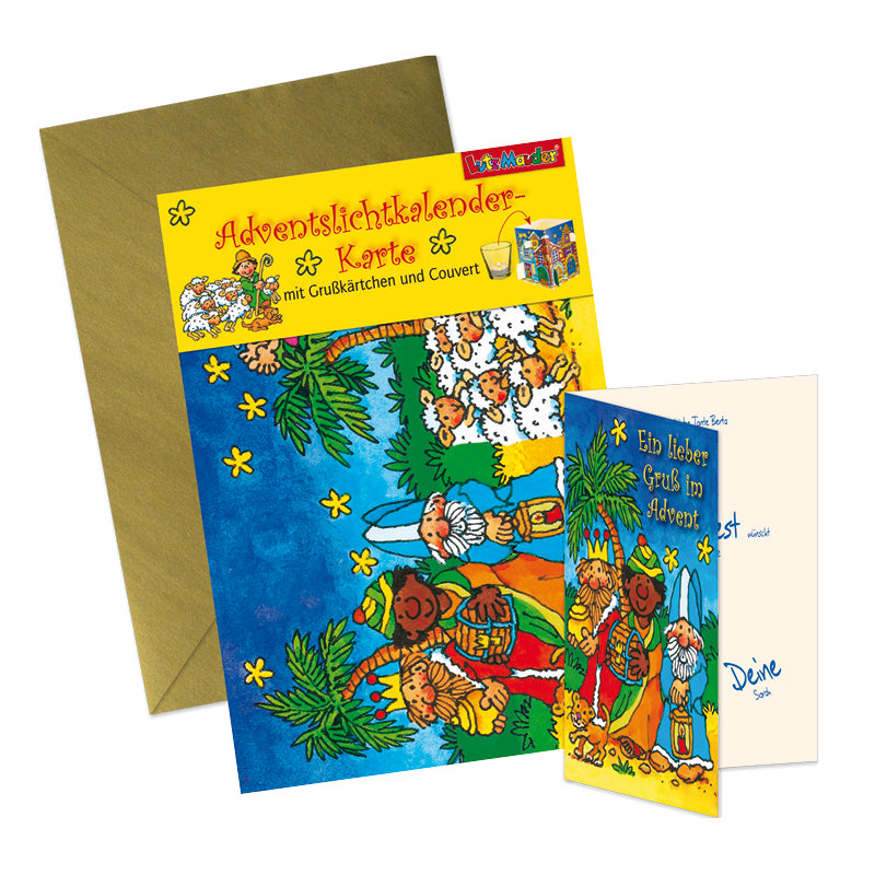 Weihnachten Lutz Mauder Verlag Adventslichtkalenderkarte Krippe