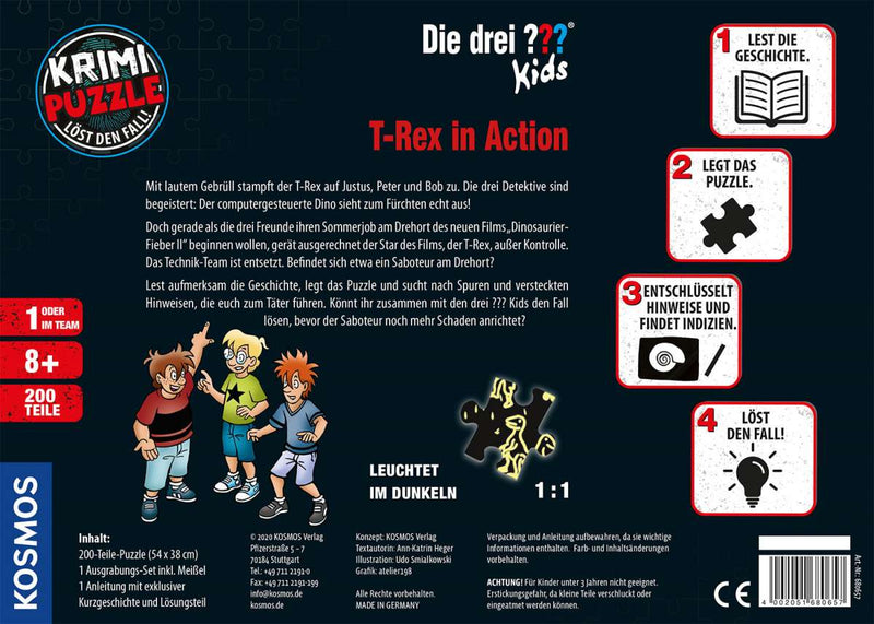Krimipuzzle ??? Kids - T-Rex in Action (200 T)