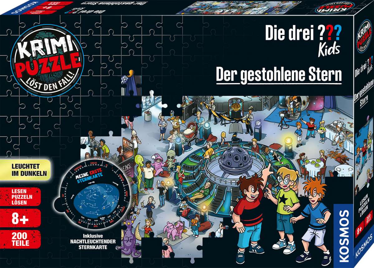 Krimi-Puzzle: Die drei ??? Kids - Der gestohlene Stern (200 Teile)