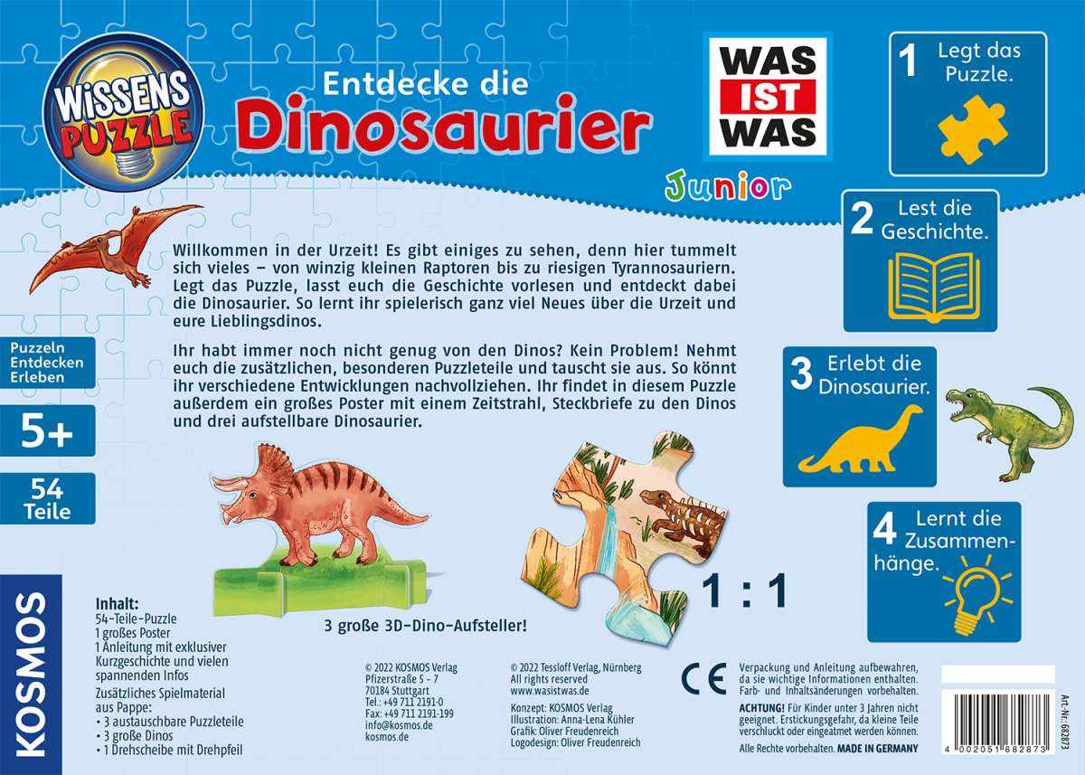 Wissenspuzzle: WAS IST WAS junior - Entdecke die Dinosaurier