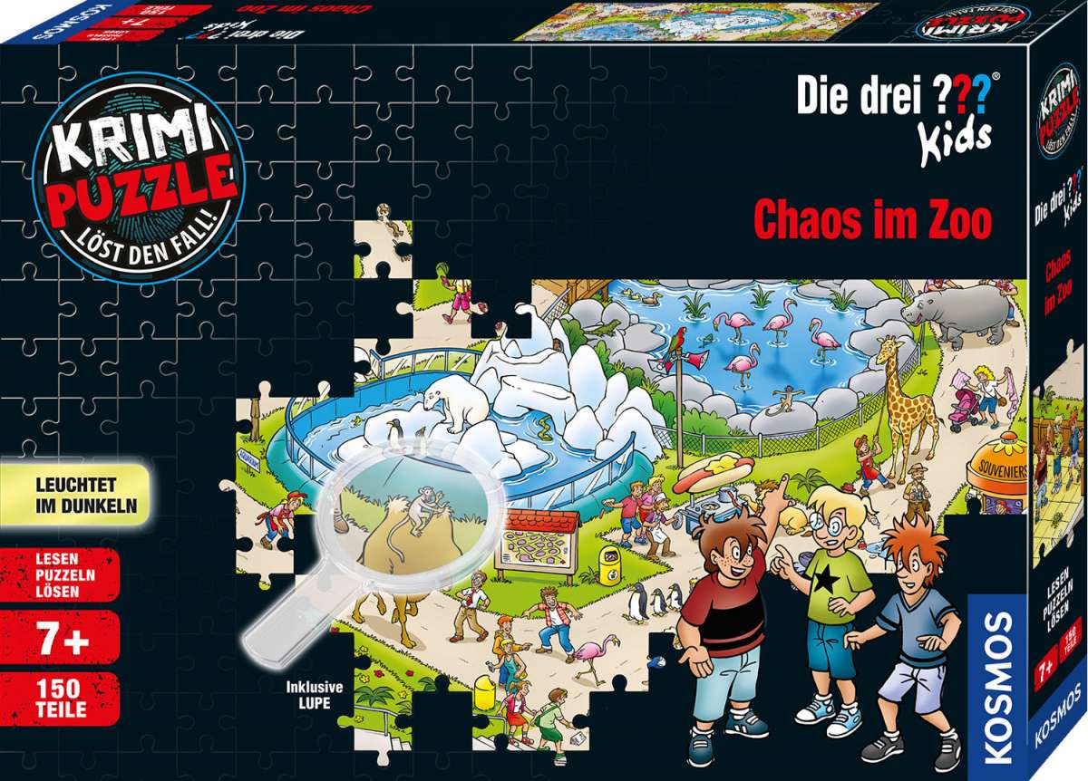 Krimipuzzle ??? Kids - Chaos im Zoo (150 Teile)