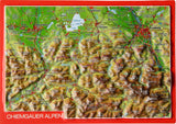 Reliefpostkarte Chiemgauer Alpen