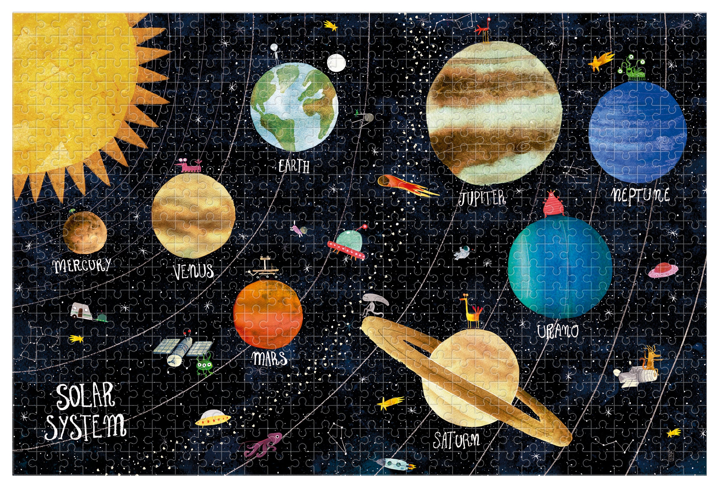 Micropuzzle 600pcs - Discover the Planets