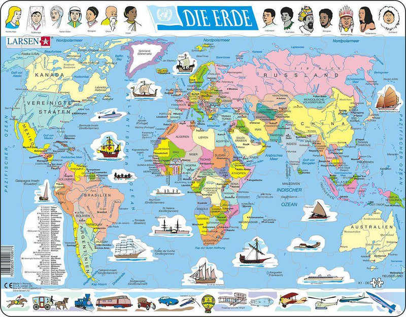 Puzzle - Die Erde (politisch) - WELTENTDECKER