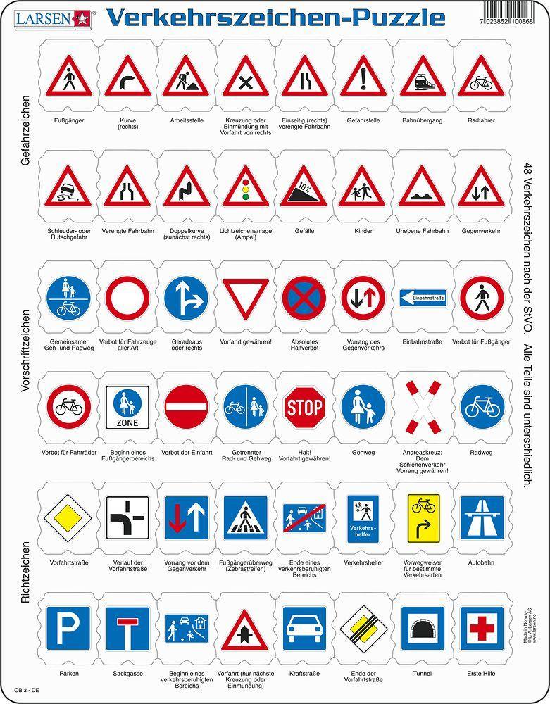 Verkehrszeichen-Puzzle - WELTENTDECKER