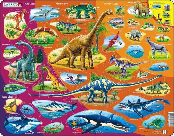 Puzzle - Dinosaurier und ihre Zeitepoche - WELTENTDECKER