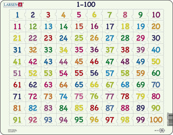 Puzzle - Zahlen 1-100 - WELTENTDECKER