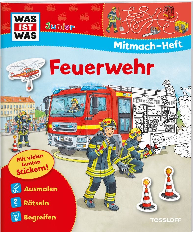 WAS IST WAS Junior Mitmach-Heft. Feuerwehr