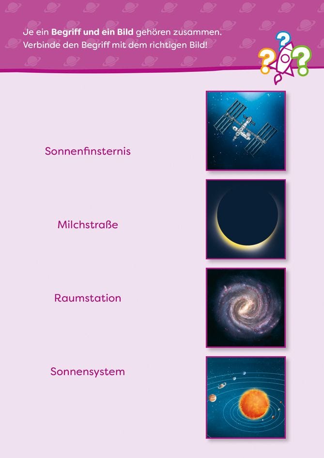 Galaktischer Rätselspaß. Weltraum