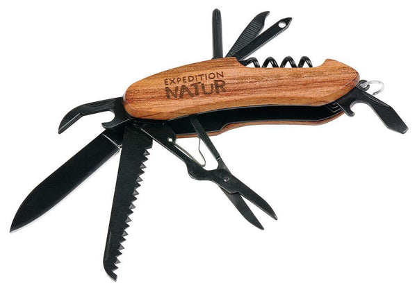 Expedition Natur Outdoor-Taschenmesser mit Holzgriff - WELTENTDECKER