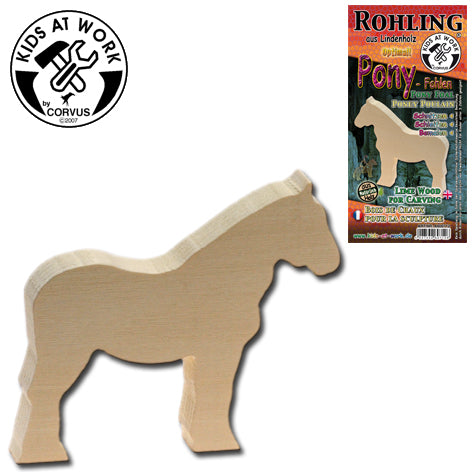 Holzrohling Pony