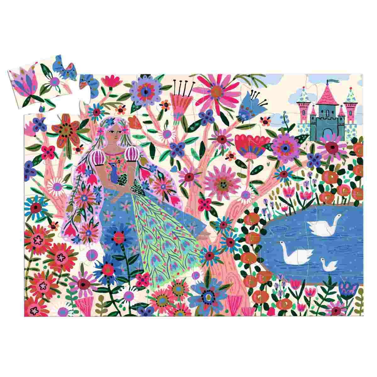 Formen Puzzle: Prinzessin & Pfau - 36 Teile