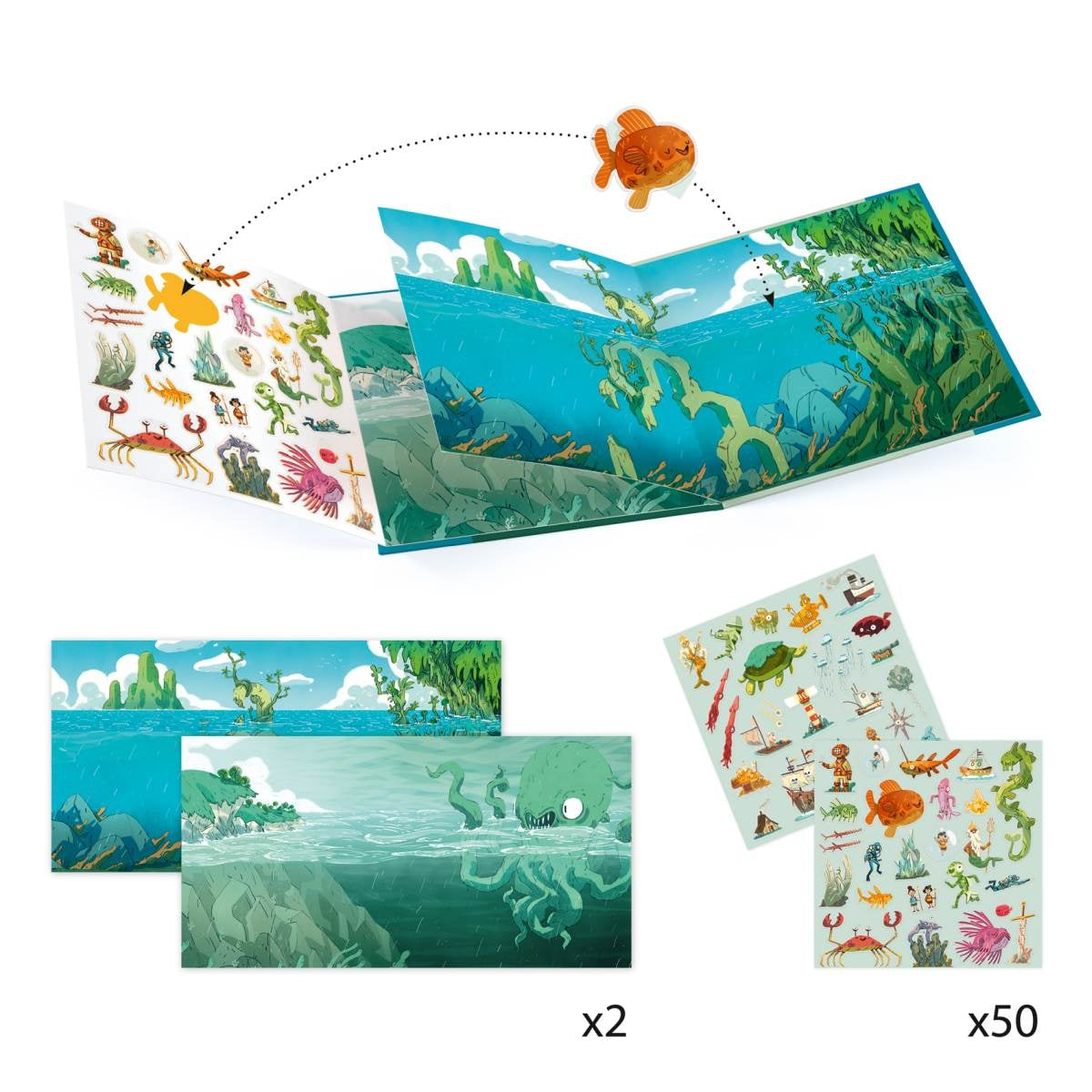 Stickerbuch: Meeresabenteuer