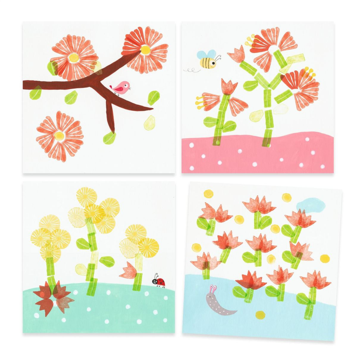 Stempel 3-6: Mit Blumen