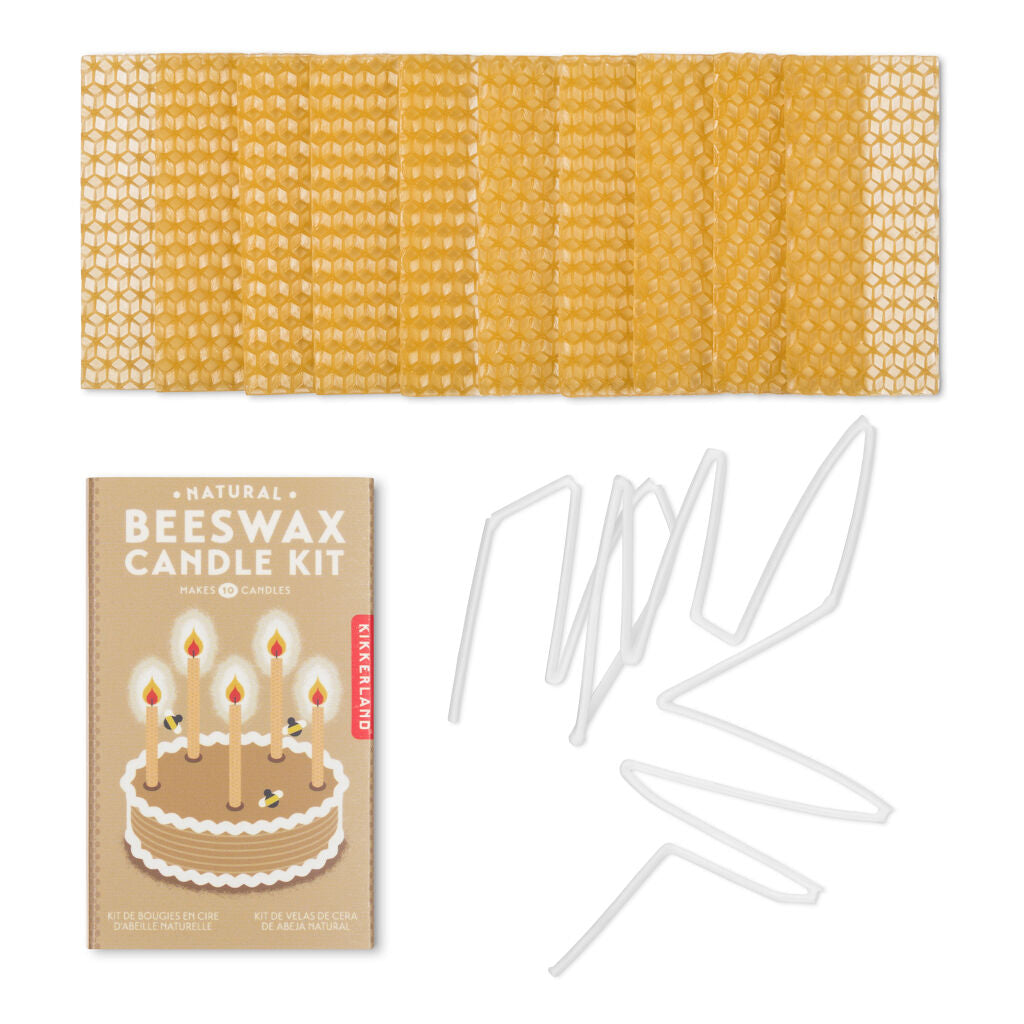 Bienenwachskerzen-Kit Natur (Kikkerland Natural Beeswax Candle Kit)