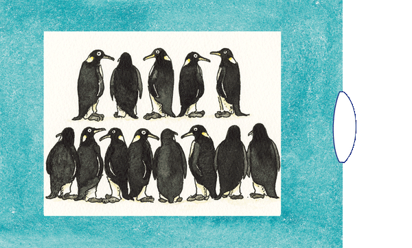 Lebende Karte Pinguin