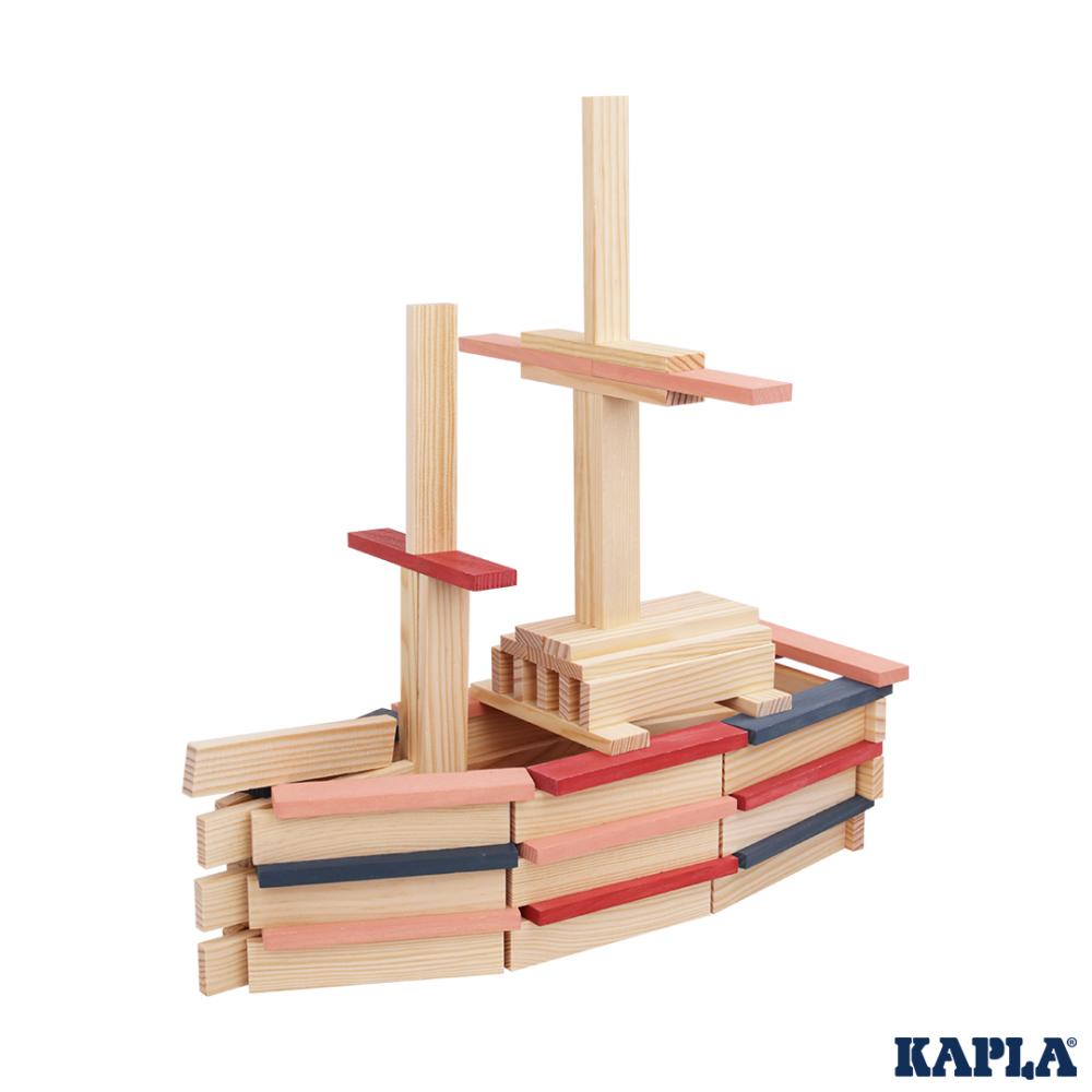 KAPLA 120er Schachtel - Rosa, Rot, Dunkelblau