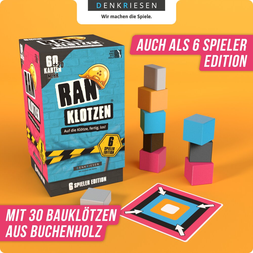 RANKLOTZEN - „Auf die Klötze, fertig, los!“ - 4 Spieler Edition