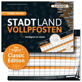 STADT LAND VOLLPFOSTEN® - Classic Edition - "Intelligenz ist relativ" (A3)